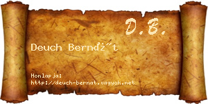 Deuch Bernát névjegykártya